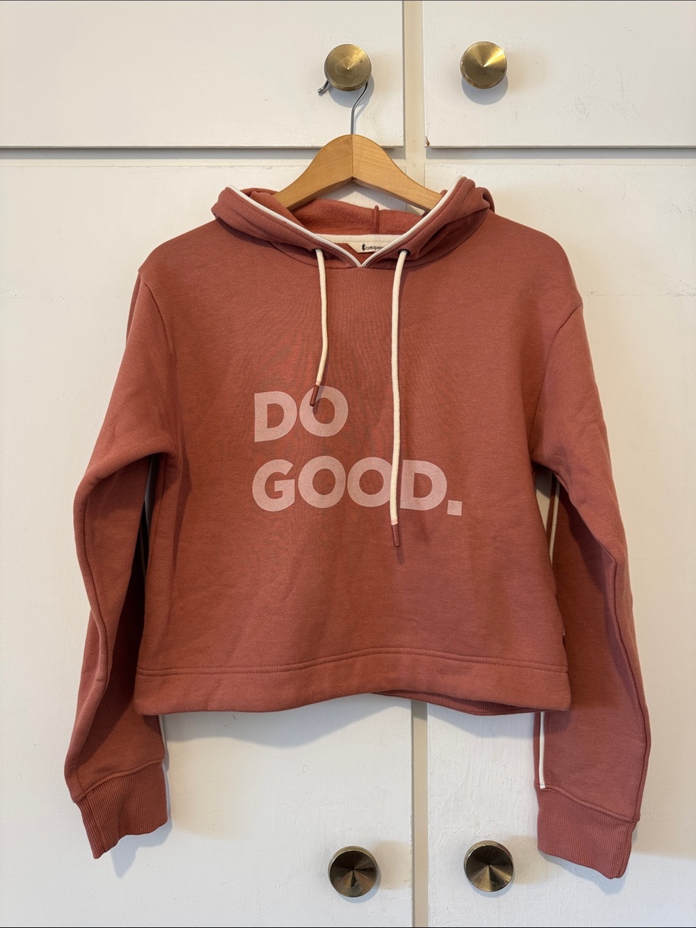 Do Good Cropped Hoodie - Dusty Rose